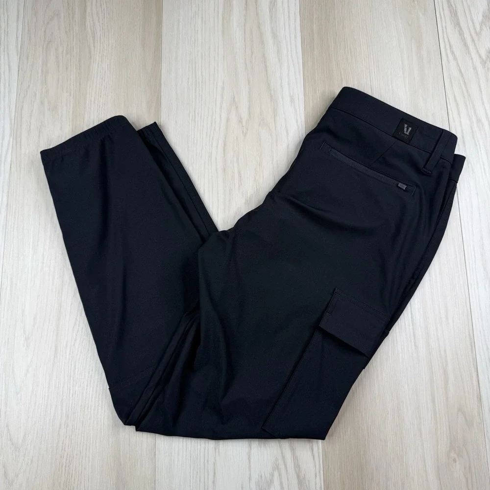 Vuori Meta Cargo Pants Mens Size S Small Jogger Tapered Leg Stretch V451 Black